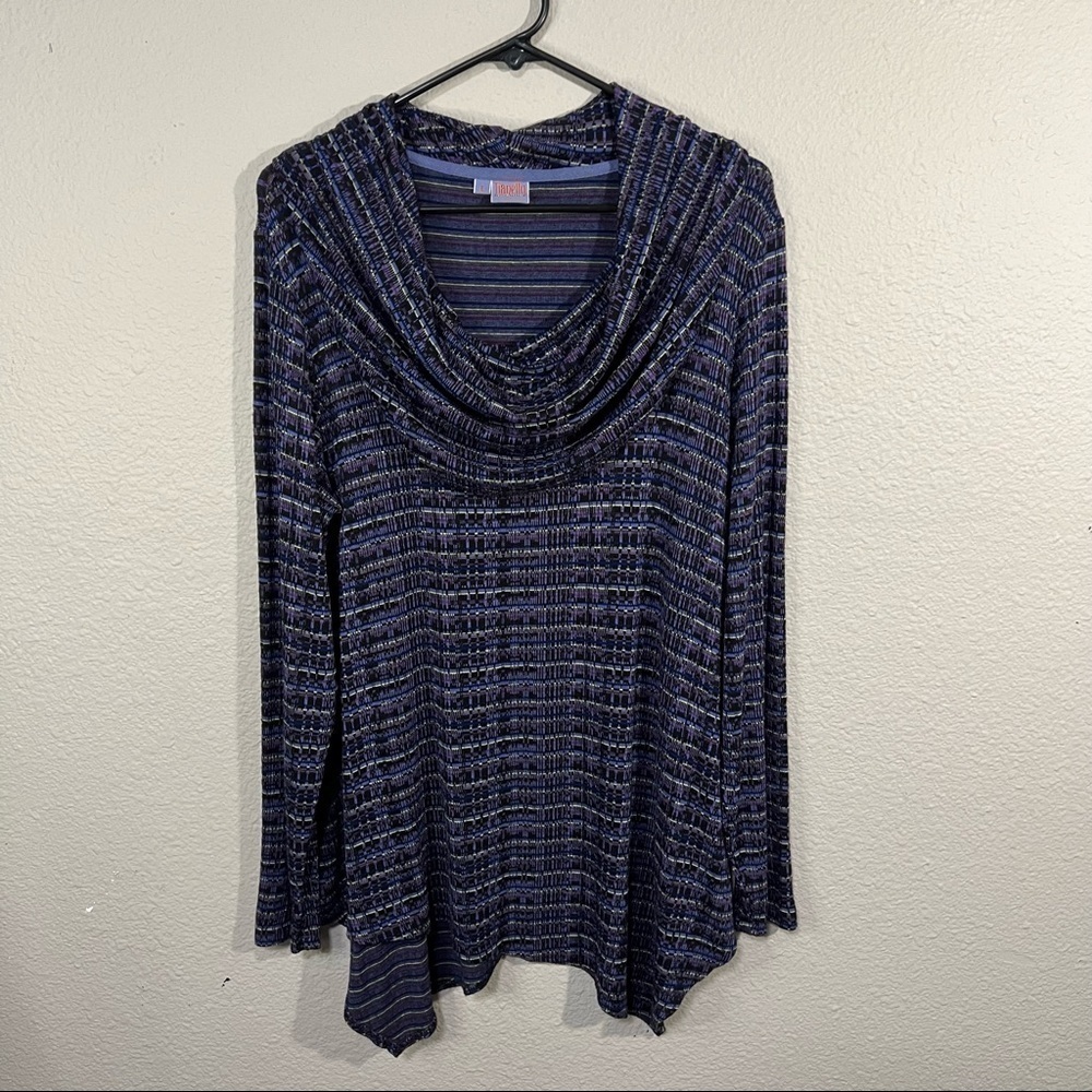 Tianello By Steve Barraza Toni Cowl Multi Color Tunic